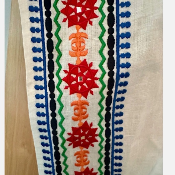 Tory Burch Ravena Embroidered Beach Tunic Dress Caftan Cover up - Small - Picture 6 of 8